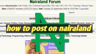 How To Post On Nairaland Forum [upl. by Mialliw]