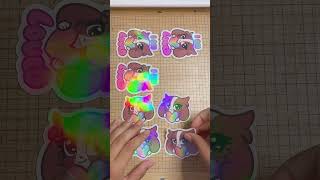 Making rainbow holographic stickers [upl. by Ymmik940]