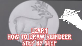 how to draw reindeer 🦌 few easy steps l simple reindeer drawing [upl. by Htbazile]