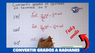 quotConversión de Grados a Radianes ¡Fácil y Sencillo  Guía Paso a Paso con ejerciciosquot [upl. by Noicpesnoc]