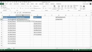 Calculate the Number of Working Days in Each Month Using Excel [upl. by Satterfield179]