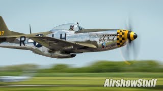 P51 Mustang Low Flybys Gathering of Warbirds 2017 [upl. by Nodnelg459]