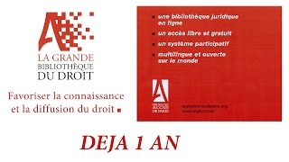 La Grande Bibliothèque du Droit est depuis 1 an en ligne [upl. by Adelaide]