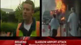 Worker hero on BBC News 24 after Glasgow Airport Attack [upl. by Glenn]