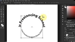 How to Type on Circle in Photoshop Circle Logo Design by it Freelancing School [upl. by Sussi]