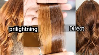 Copper Dark Blonde 64 Color Direct Vs Prilightning Copper Color By Salonfact [upl. by Lurette652]