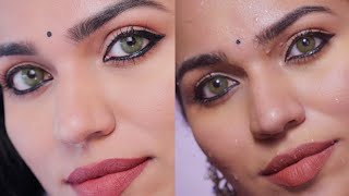 👁️Waterproof എത്ര വിയർത്താലും ഒലിച്ചു പോവാത്ത eyeliner lookHONEST Review Lakme Eyeliner [upl. by Aerdnad18]