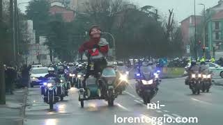 BEFANA BENEFICA DEL MOTOCICLISTA 2024 LARRIVO A CESANO BOSCONE [upl. by Ycnahc178]