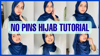 6 Hijab Styles In 3 Minutes Without Pins  Everyday Hijab Tutorial For Summers  Faiqa Hassan [upl. by Purdy]