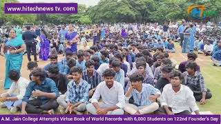 AM Jain College Attempts Virtue Book of World Records with 6000 Students on 122nd Founder’s Day [upl. by Eiramik627]