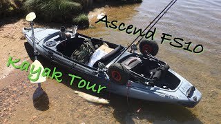 Tour of My Modified Ascend FS10 Fishing Kayak [upl. by Norak231]