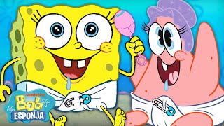 Bob Esponja  Todos os Bebês DE TODOS OS TEMPOS 🍼  Bob Esponja em Português [upl. by Dranyar]