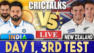 Live IND Vs NZ Day 1  3rd Test  Live Scores amp Commentary  India vs New Zealand  Last 20 [upl. by Egide]