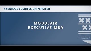 Modulair Executive MBA  Het concept uitgelegd [upl. by Yelyr]