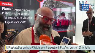 Il PizzAutoBus arriva CityLife grazie al progetto di PizzAut [upl. by Cychosz]