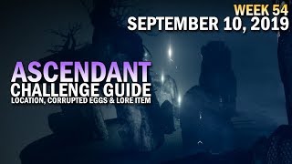 Ascendant Challenge Solo Guide September 10 2019  Corrupted Eggs amp Lore Location Week 54 [upl. by Ailenroc]