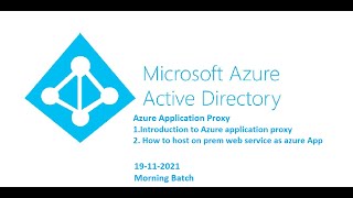 Azure AD Application Proxy [upl. by Amalee]