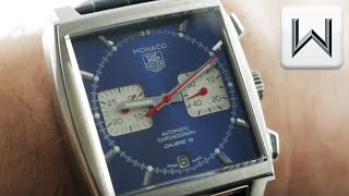 TAG Heuer Monaco Chronograph Calibre 12 CAW2111FC6183 Luxury Watch Review [upl. by Euhsoj]