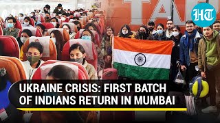 ‘Welcome’ India evacuates 219 students from Ukraine Operation Gangas 1st flight lands in Mumbai [upl. by Sobmalarah]