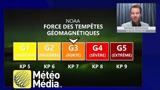 Probabilités daurores boréales la nuit prochaine là où les conditions le permettront [upl. by Orthman]