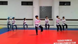 Belajar Poomsae Taebek Taekwondo Practising poomsae Taebaek in slow motion [upl. by Uase]