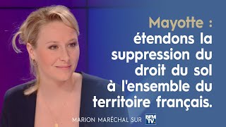 Marion Maréchal sur BFM TV  étendons la suppression du droit du sol à tout le territoire français [upl. by Noirb]