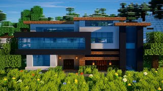 Minecraft How To Build Beautiful Modern House In Minecraft Tutorial [upl. by Chill]