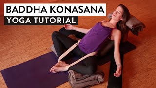 Baddha Konasana for Beginners  Restorative Yoga with Props [upl. by Norby]