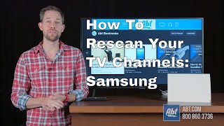 How To Rescan Channels On A Samsung TV [upl. by Nap]