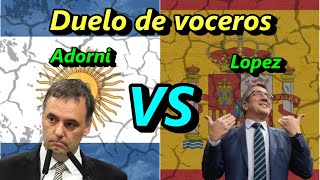 Duelo de voceros Adorni VS Lopez  Las comparaciones son odiosas [upl. by Enelhtak431]