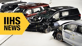 Minivans rate marginal poor in new crash tests  IIHS news [upl. by Midis65]