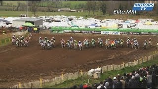 Championnat de France Elite Motocross  1e manche à Ernée résumé du MX1 et MX2 [upl. by Katlaps]