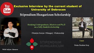 Stipendium Hungaricum Scholarship Exclusive Interview Sufyan Memon part 02 [upl. by Dalila344]