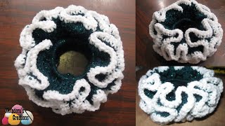 VERY EASY Double Crochet Scrunchie  Crochet Tutorial [upl. by Salohci183]