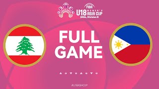 Lebanon v Philippines  Full Basketball Game  FIBA U18 Womens Asia Cup 2024  Div B  Group Phase [upl. by Annahahs727]