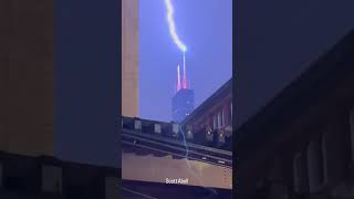 Lightning strikes Willis Tower [upl. by Ilsa98]