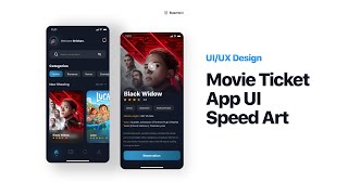 Movie Ticket Booking App UI Speed Art  UIUX Design [upl. by Yennek]