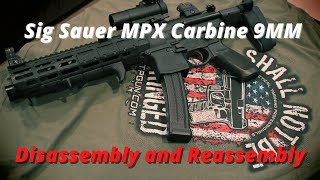 Sig Sauer MPX Carbine 9mm Field Strip [upl. by Accissej207]