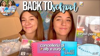 IL BACK TO SCHOOL DI ALLY E AURY🦋📝 unboxing di tutti i nostri prodotti di cancelleria [upl. by Einehpets]