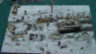 DIORAMA PANTHER V ET INFANTERIE ALLEMANDE EN HIVER [upl. by England]