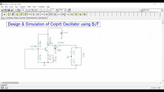 Colpitt oscillator using transistor  Design and Simulation in TINATI [upl. by Amlez505]