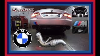 Echappement inox BMW 335d e92 M PERFORMANCE full tube 76mm Amazing sound full hd COMPLET [upl. by Chucho]