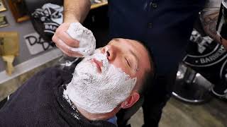 The Perfect Shave with a Straight Razor ASMR No Music No Talking [upl. by Alarick]