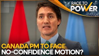 Canada Conservative party to pass a no confidence motion against Trudeau  WION Race to Power [upl. by Talanta781]