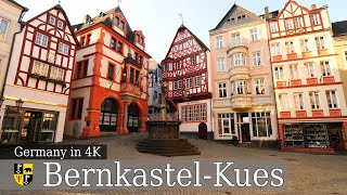 【4K】 BernkastelKues  Video Walk Around One Of The Most Beautiful Historic Cities On The Moselle [upl. by Baerl]