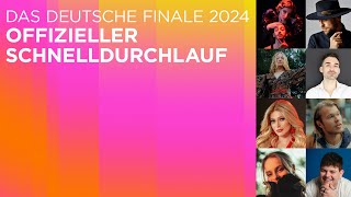 Schnelldurchlauf  ESCVorentscheid „Das Deutsche Finale 2024“ [upl. by Wolfort]