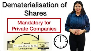 Dematerialisation of Shares  Mandatory Dematerialisation of Private Companies shares trending mca [upl. by Cathrine]