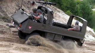 Perfect offroad  Army Pinzgauer Light Utility Vehicle 4x4 [upl. by Yennej]