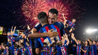 SERGIO BUSQUETS amp JORDI ALBA SAYS GOODBYE  SPOTIFY CAMP NOU HISTORICAL FAREWELL [upl. by Rufus]