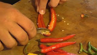 How to deseed a chili quick and easily [upl. by Ylsew637]